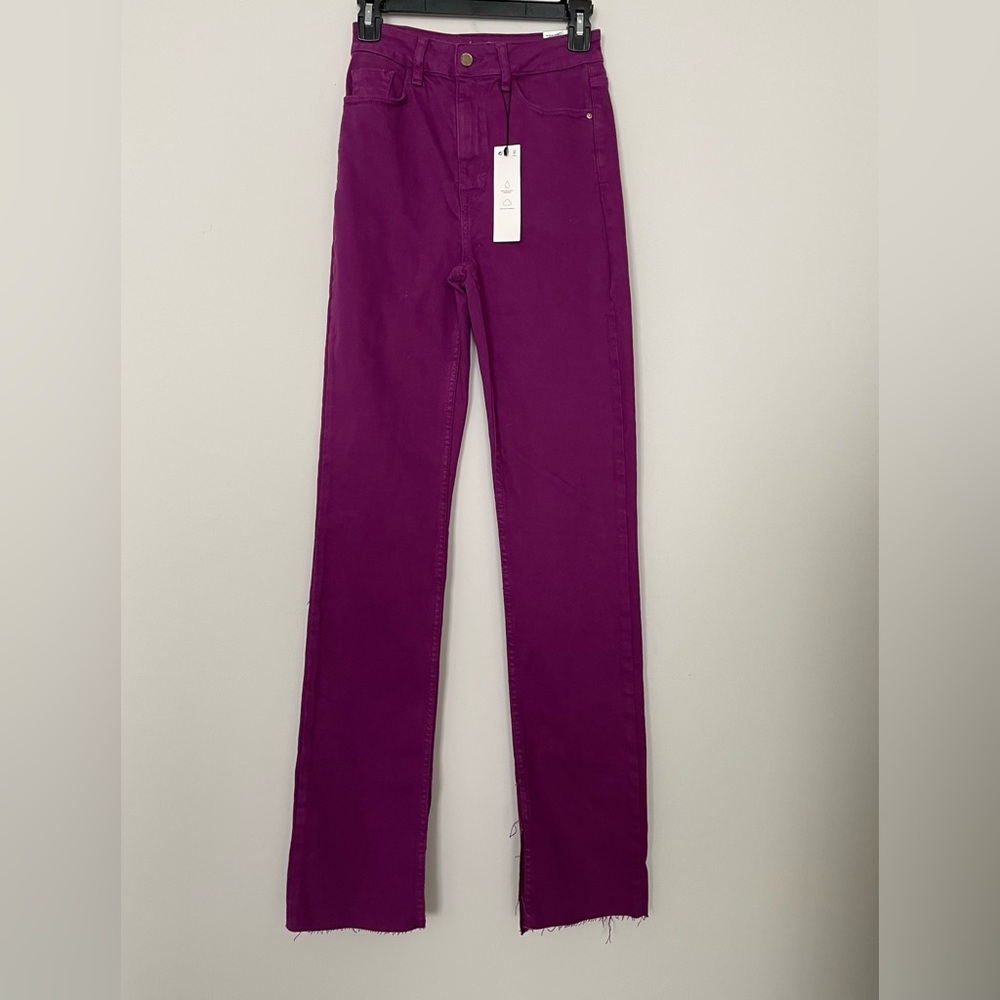 Zara Plum Slim Flare Jeans Size 2